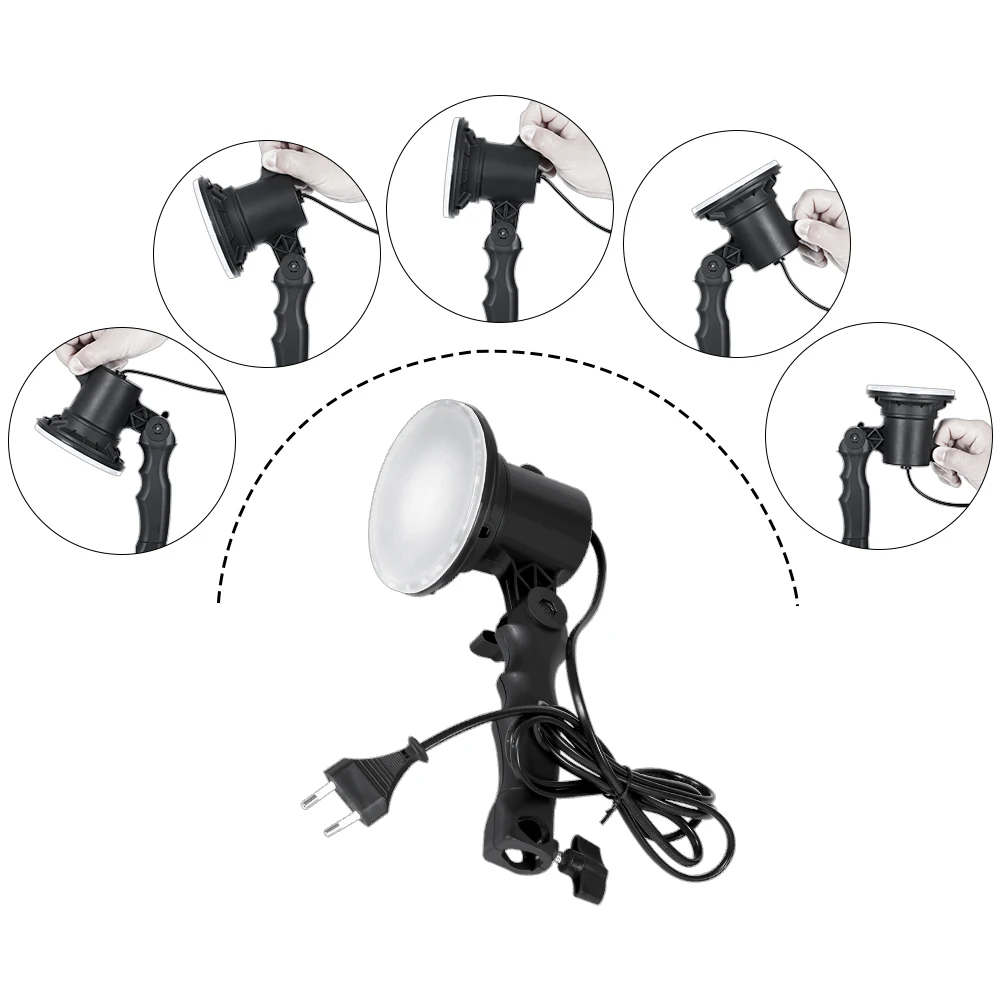 SH LED lamp photography studio light bulb portrait softbox fill light camera lights camera equipment boxes still life props