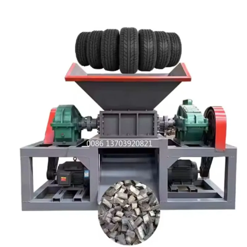 Waste Tyre Shredder Machine  Truck Tyre Shredder Machine for Sale Wood Shredder Machine