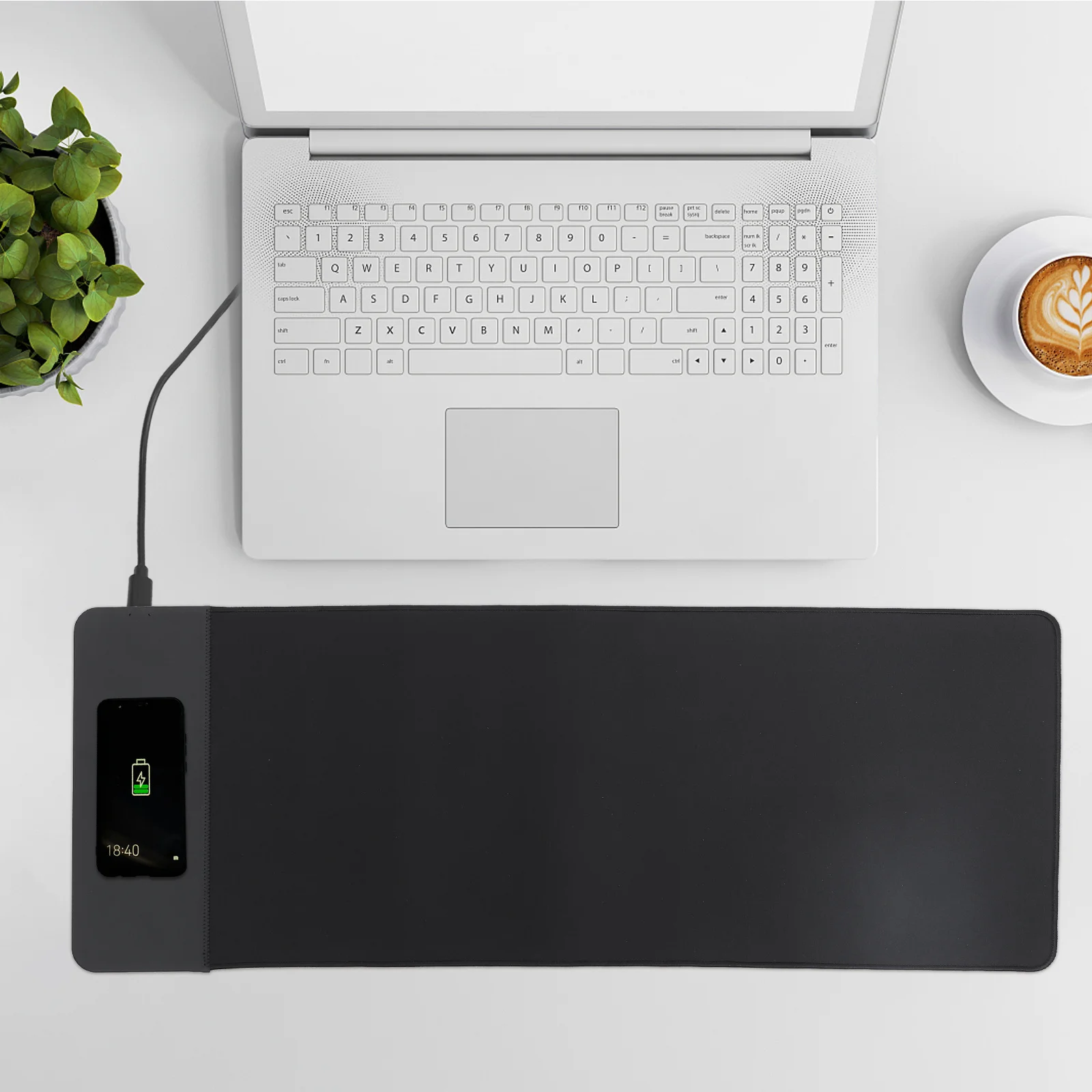 

Wireless Charging Mouse Pad Large Multifunctional 15W Desk Mat for Gaming Work Mouse Pad Computer Desk Mat