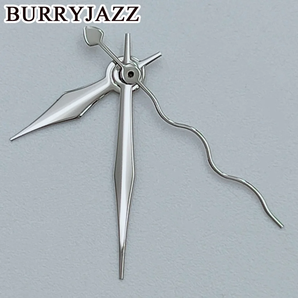 BURRYJAZZ NH35 NH36 NH38 7S26 7S36 4R35 4R36 Watch Hands No Luminous Curly Ripple Watch Hands Silver Gold Rose Gun Watch Hands