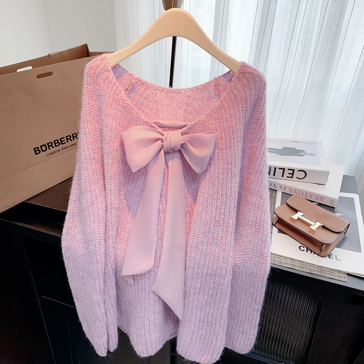 

Solid Warm Knitwear Autumn Winter Long Sleeve Slant Shoulder Women's Clothing Style Interior Wide Truffle Shoulder Base Shirt