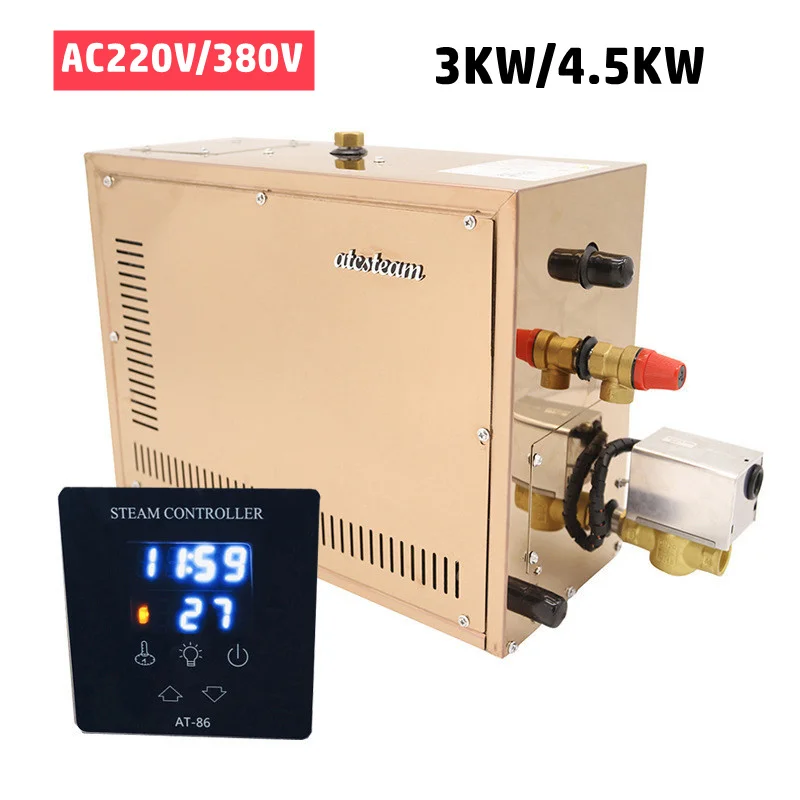 

3KW Automatic Stainless Steel Steam Generator Household Steaming Sauna Room Steam Bath Machine For Spa Room Digital Controller