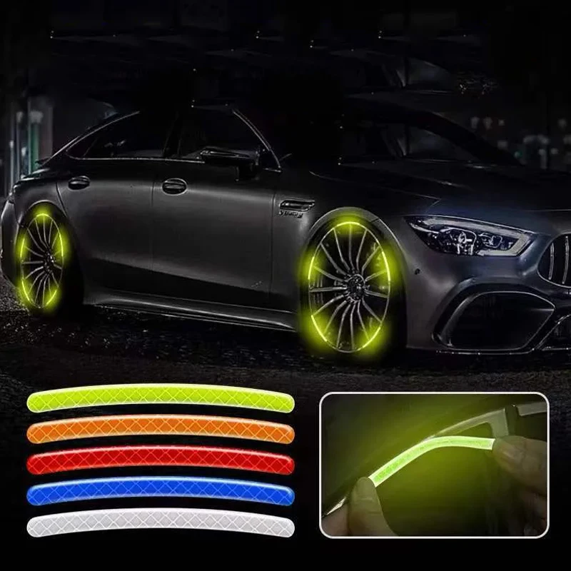 

Car-Wheel Reflective-Stickers 20PCS Night Fluorescent Tire Warning-Stickers Paste Creative Personality Decorative Car Stickers