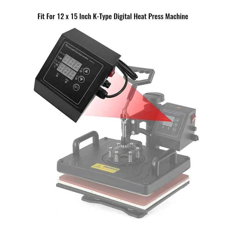 Controlador LED de caja Digital de un solo orificio para máquina de calor tipo K de 12X15 pulgadas, enchufe estadounidense