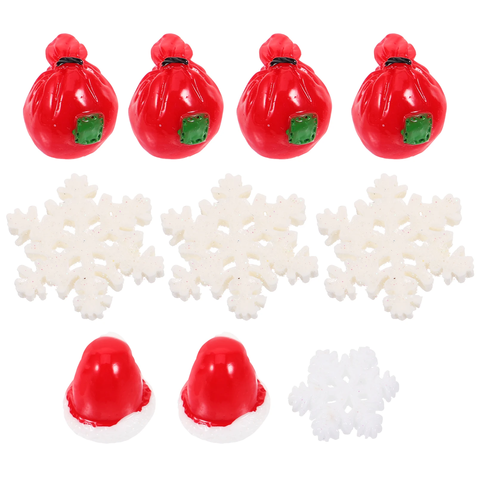

10 Pcs Ornament Micro Landscape Microlandschaft Mini Christmas Resin Crafts Decorations Snowmen