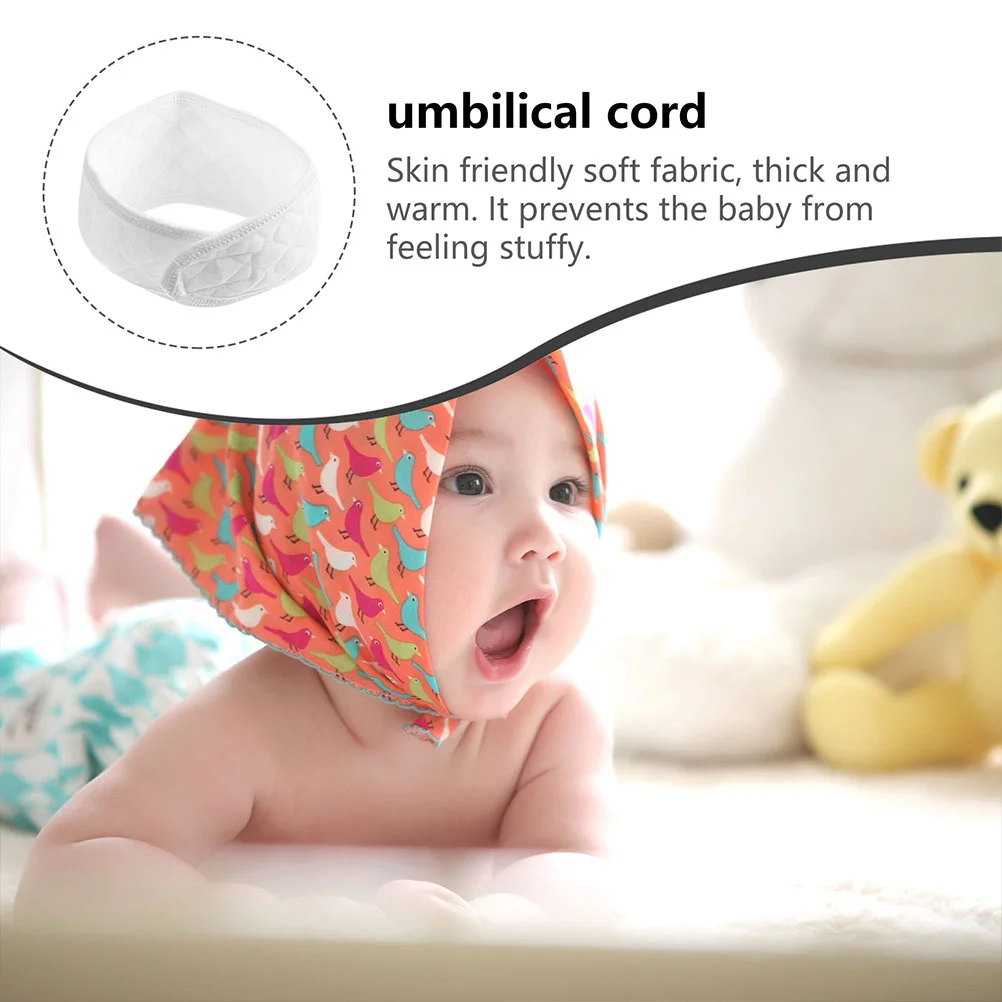 6 Pcs Newborn Umbilical Cord Breathable Belts Abdominal Binders Navel Bands Protective White Infant Cords