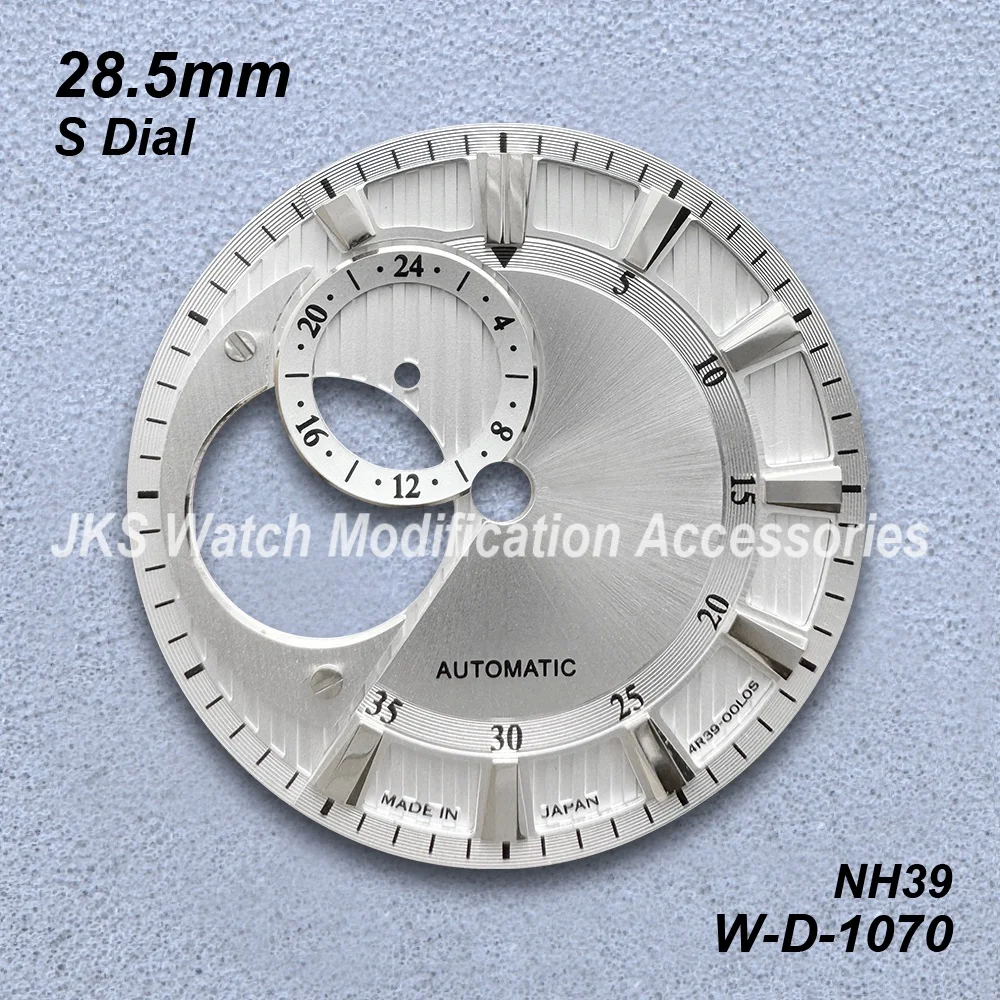 28.5mm High-Quality S Logo New Hollow Out Sunray Dial Fit NH39 Movement Watch Modification Accessories