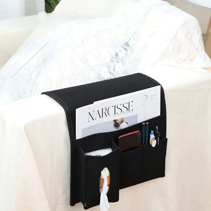 タブレット,携帯電話,リモコン,家庭用アームチェア,収納バッグ用のフェルトソファアームレストオーガナイザー