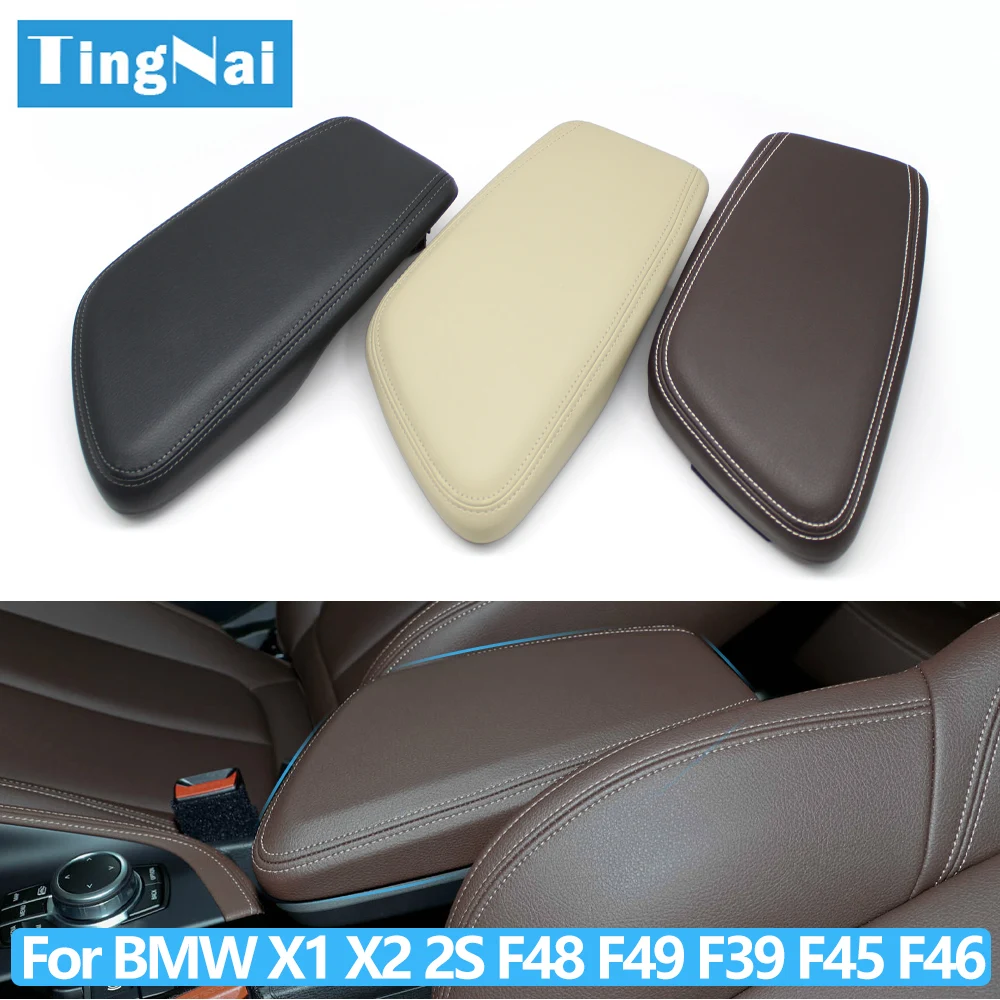 

LHD Car Central Console Storage Box Armrest Case Leather Cover For BMW X1 X2 2 Series F48 F49 F39 F45 F46 2016-2022