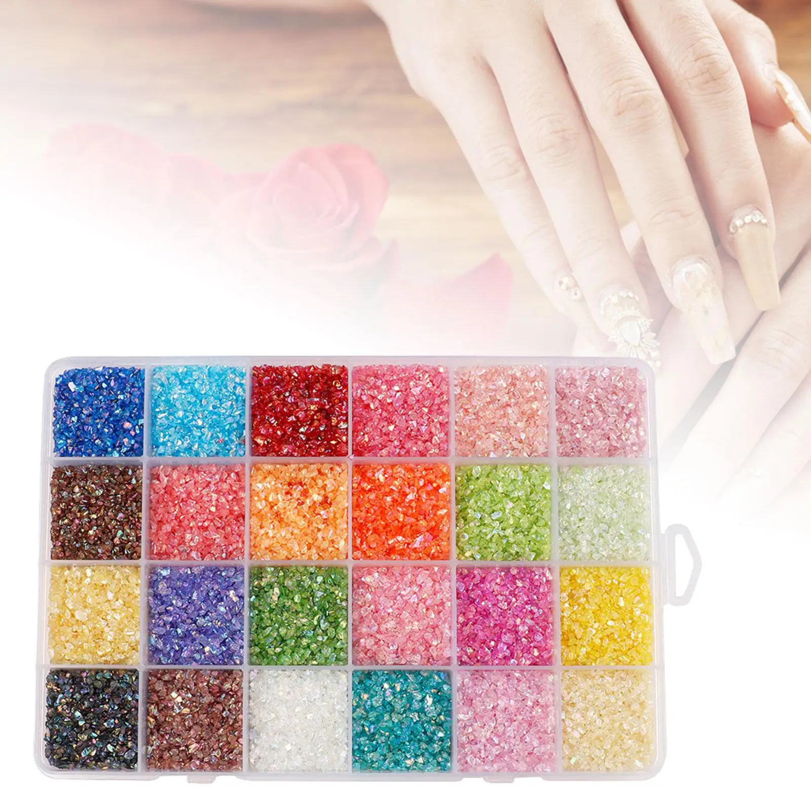 Nail Stones for Nail Art, Nail Gemstones, Nail Supplies, Irregular Crushed Stone 3D Nail Art Decorations, Nail Gems