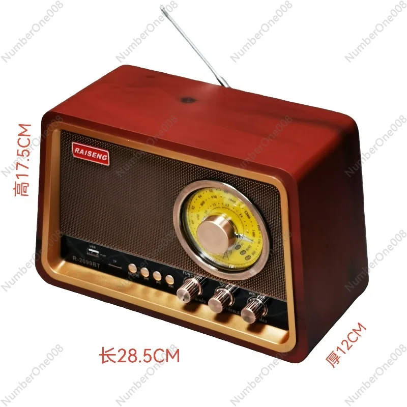 

Ретро ностальгическое настольное радио FM средней волны коротковолновый Bluetooth динамик слот для карты аудио перезаряжаемый