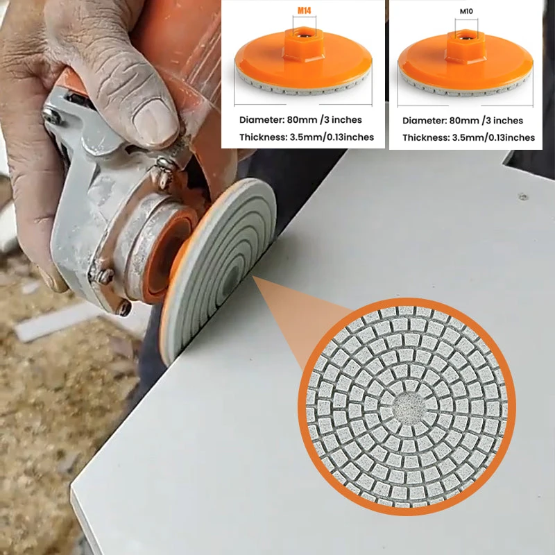 

1/2/10 шт. встроенный диск для обрезки и полировки камня, 3-дюймовый алмазный шлифовальный круг, каменный кирпич, гранитный диск для полировки бетона