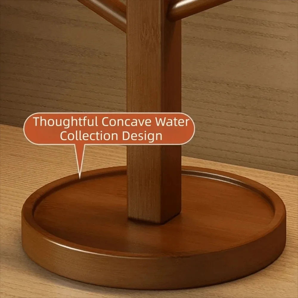 Tree Shape Coffee Mug Holder 4/6 Hooks Space Saving Mug Hanging Display Rack Hanging Display Multi-functional - view 2