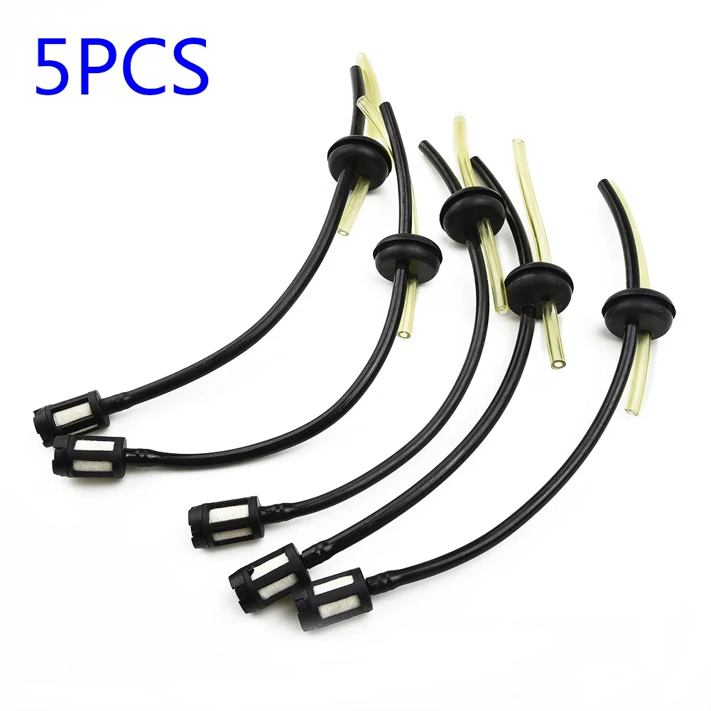 New Portable Practical Fuel Line Part Spare Tank Filter 5pcs Lawn Mower Oil Pipe Replacement Assembly Fittings