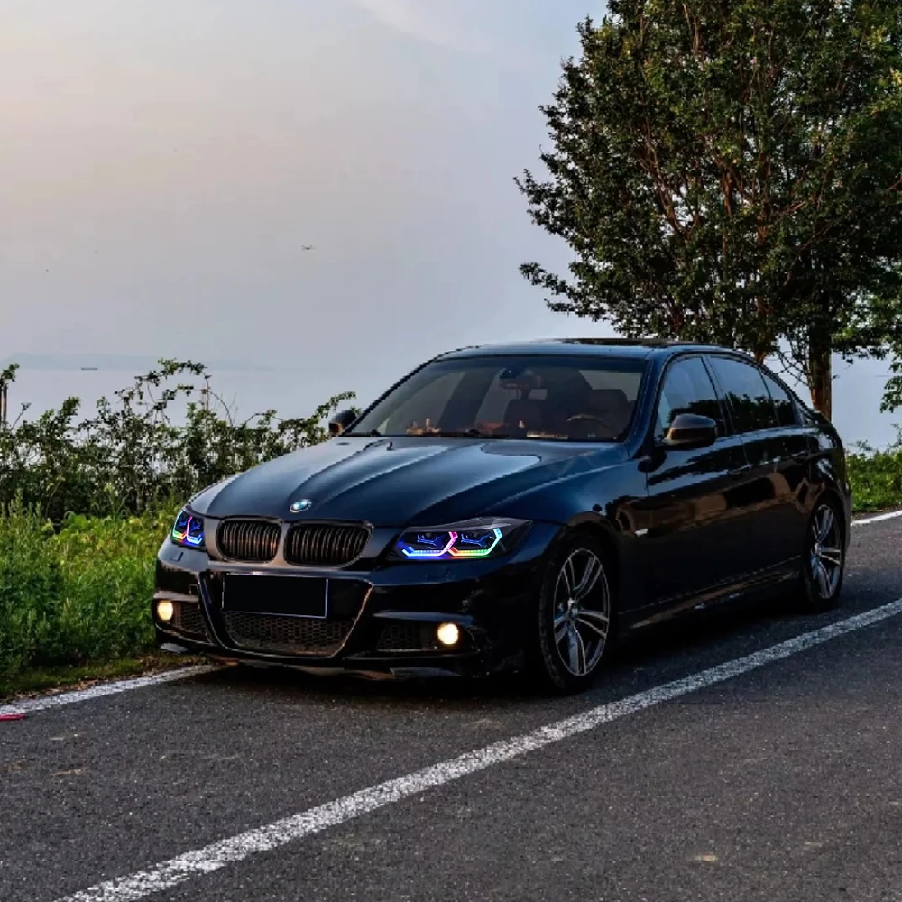 زوج العارض عدسة HID زينون مجموعة مصابيح أمامية لسيارات BMW 3 سلسلة E90 E91 عربة 2005 2006 2007 2008 2009 2010 2011 2012 #4