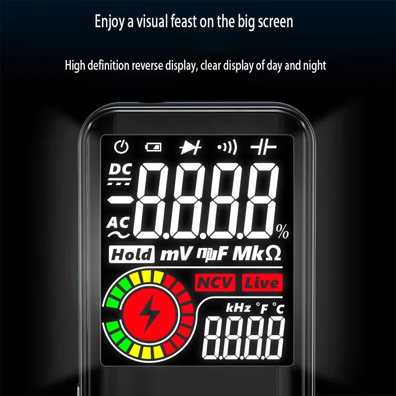 Rechargeable new ultra-thin intelligent multimeter, digital high-precision portable color screen, fully automatic and multifunct