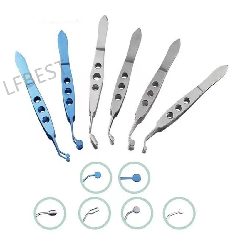 1pcs Stainless Steel/titanium Meibomian Massage Tweezer Clamp Gland Flap Eyelid Forceps Clip Ophthalmic Eye Tool 6Types Optional