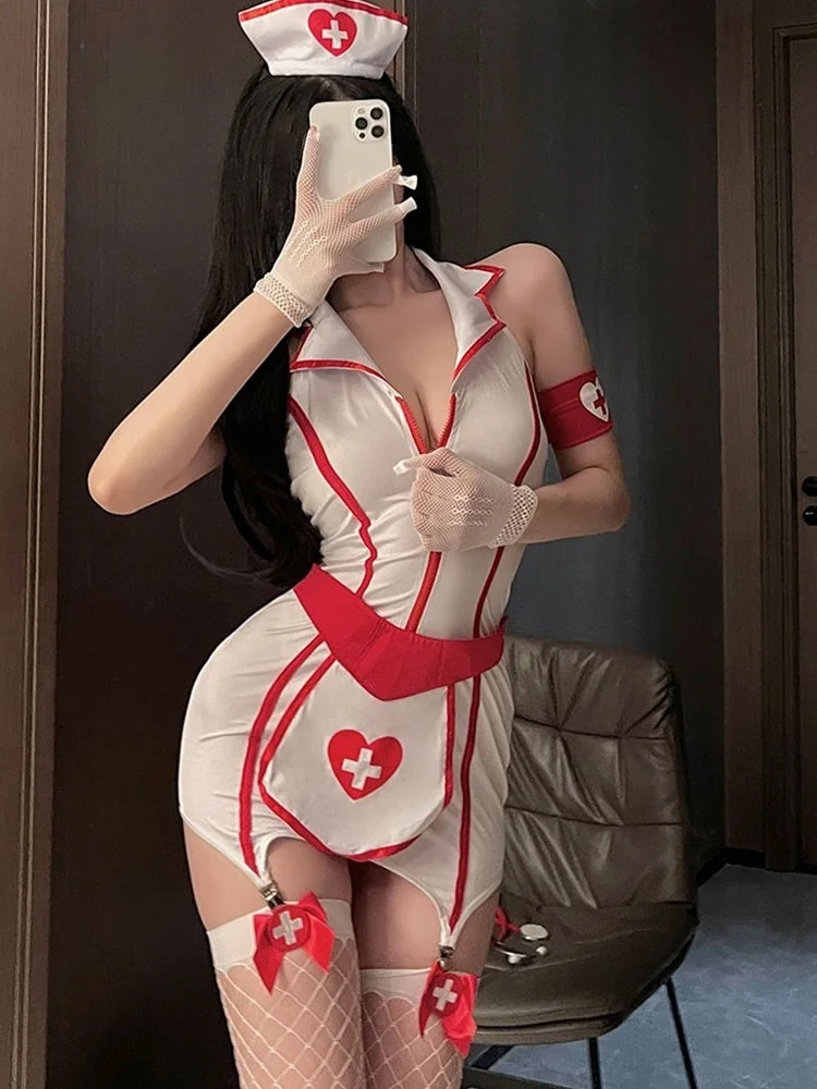 مجموعة أزياء الهالوين المثيرة Dr Pure Desire Sle Nurse orm Lady Broaters خادمة الزي ort Sve تنورة نسائية