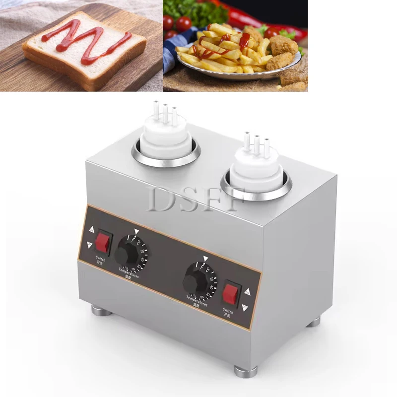 

Household And Commercial Chocolate Heater 3-Bottle Salad Sauce Tomato Sauce Heater Filling Machine