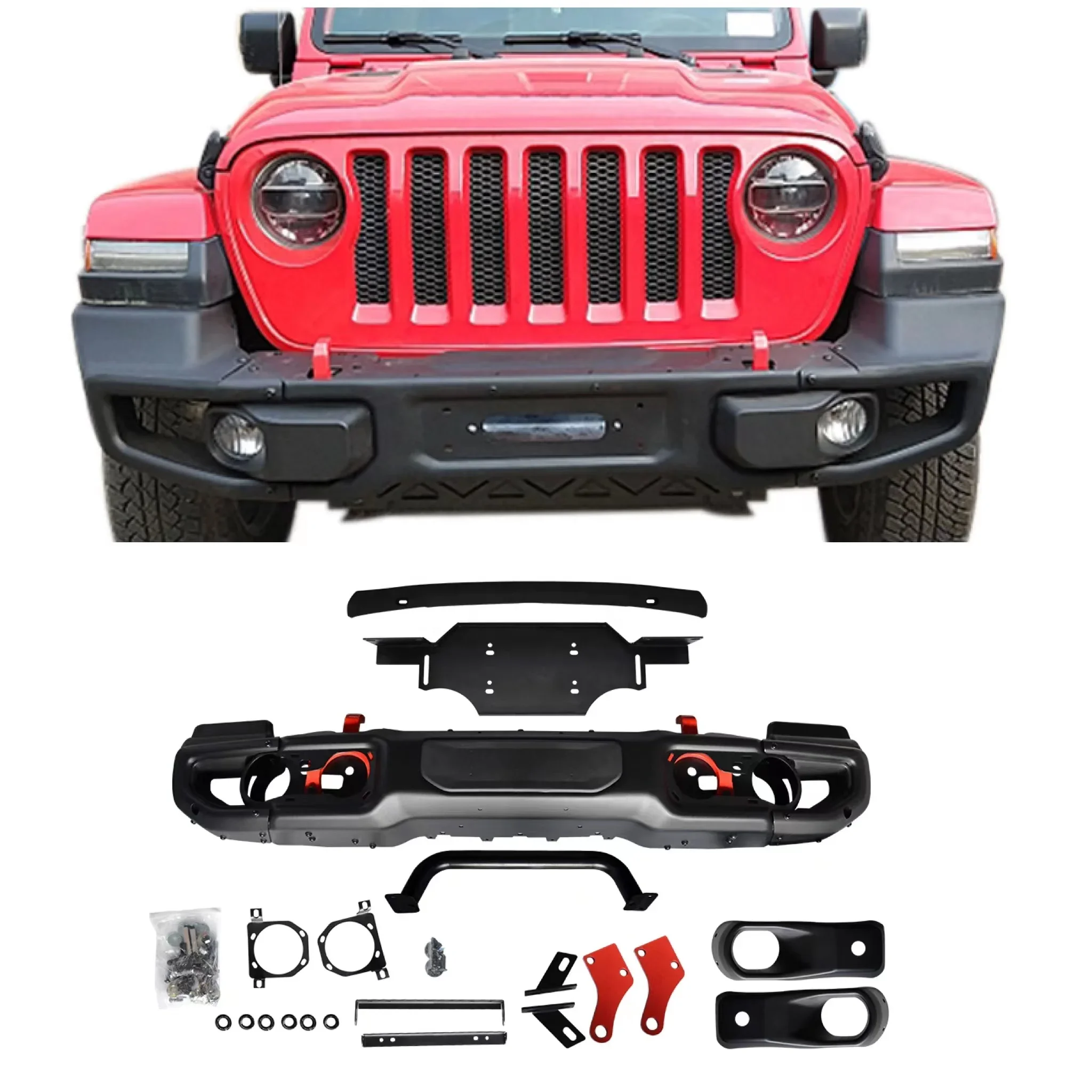 10th Anniversary Front Bumper with Corner for Wrangler JL Accessories