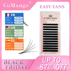 CoMango Easy Fan Bloom Eyelash Fast Fan Self-Making Fans Volume Lashes Austomatic Flowering Camellia Lash Extension