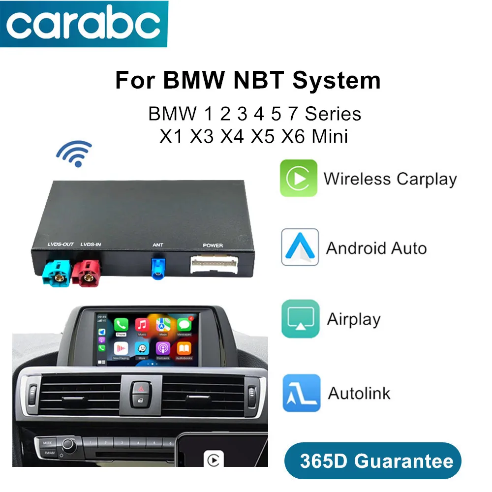 Wireless CarPlay Android Auto For BMW NBT 1 2 3 4 5 6 7 Series X1 X3 X4 X5 X6 MINI E60 E70 F26 F25 F10 F11 F20 F21 Mirror Link