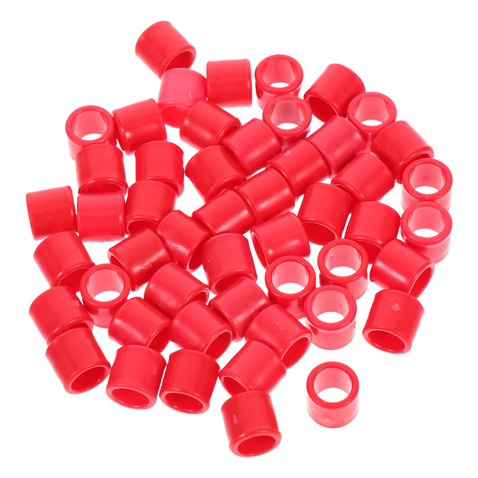

50Pcs 8Mm Pigeon Leg Bands Blank Solid Color Identification Rings for Birds Quail Doves Small Poultry Closed Lightweight Plastic