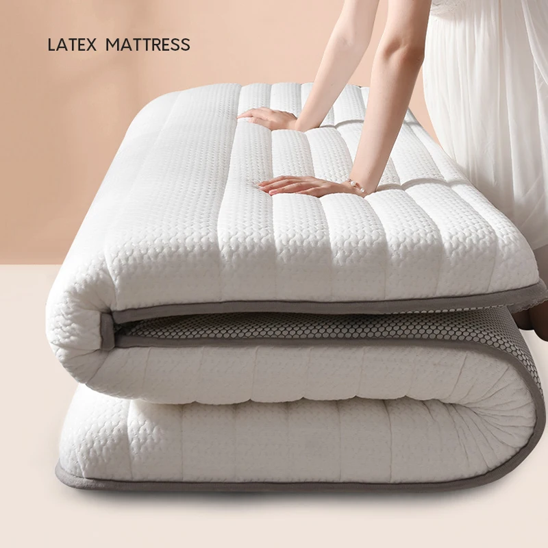 Natural latex mattress anti-compression ridge protection cushion home student dormitory tatami mat quilt sponge pad mattress