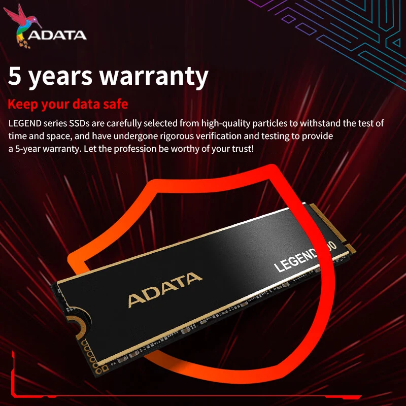 ADATA SSD XPG Nvme M.2 2280 TLC LEGEND 900 PCIe4.0 Solid State Drive 2TB Heat Sink Internal Hard Drive for Desktop Laptop