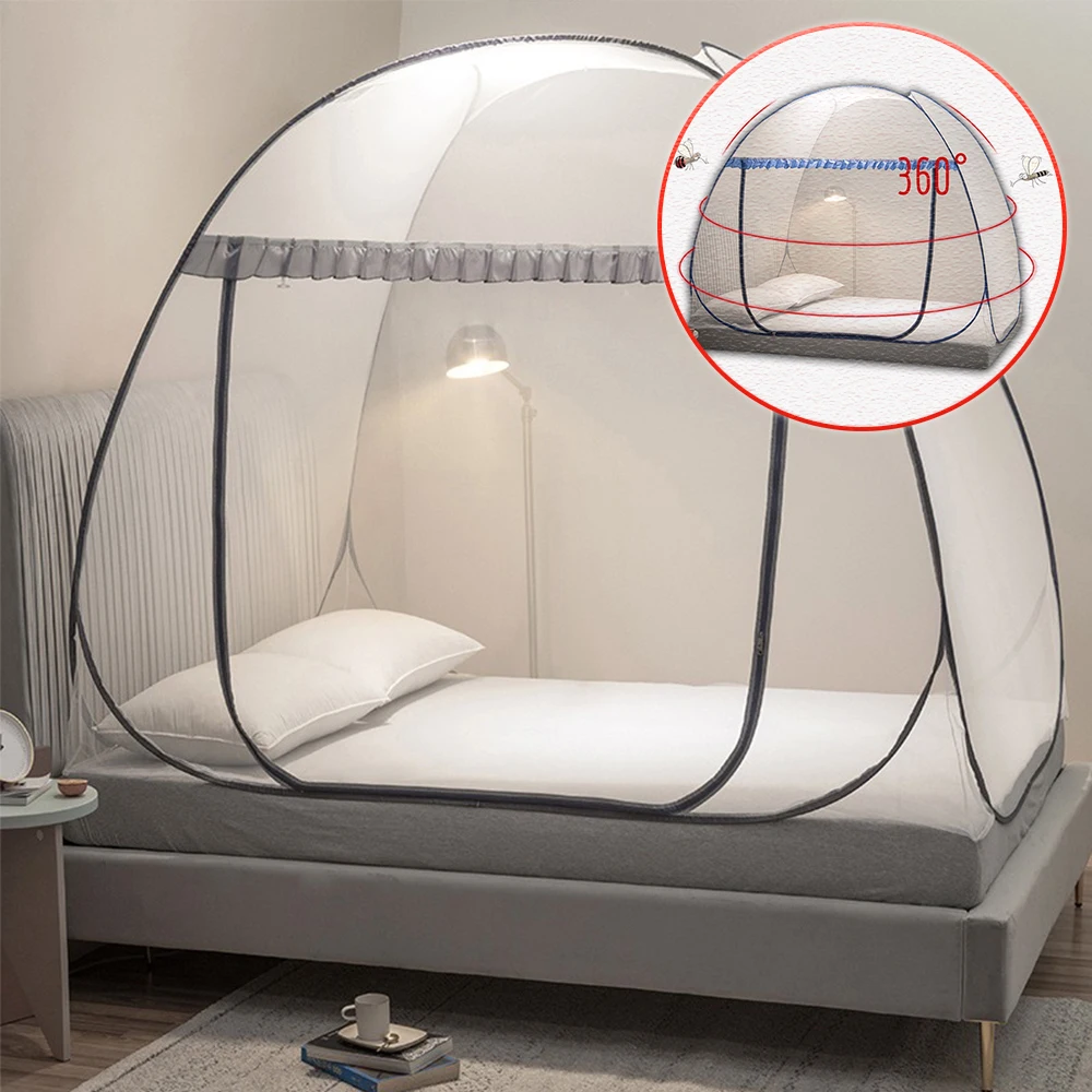 Mosquitera sencilla para cama de yurta, toldo transpirable para acampar, cubierta de cama completamente cerrada para dormir, 1 unidad