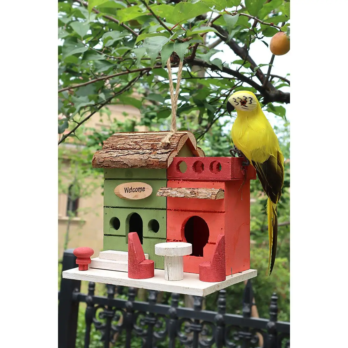 ريش طيور اصطناعية، نموذج ببغاء صغير، ديكور للحدائق والمنازل، زخرفة للمناظر الطبيعية، حرفة يدوية، زينة معلقة، لعبة طيور واقعية #1