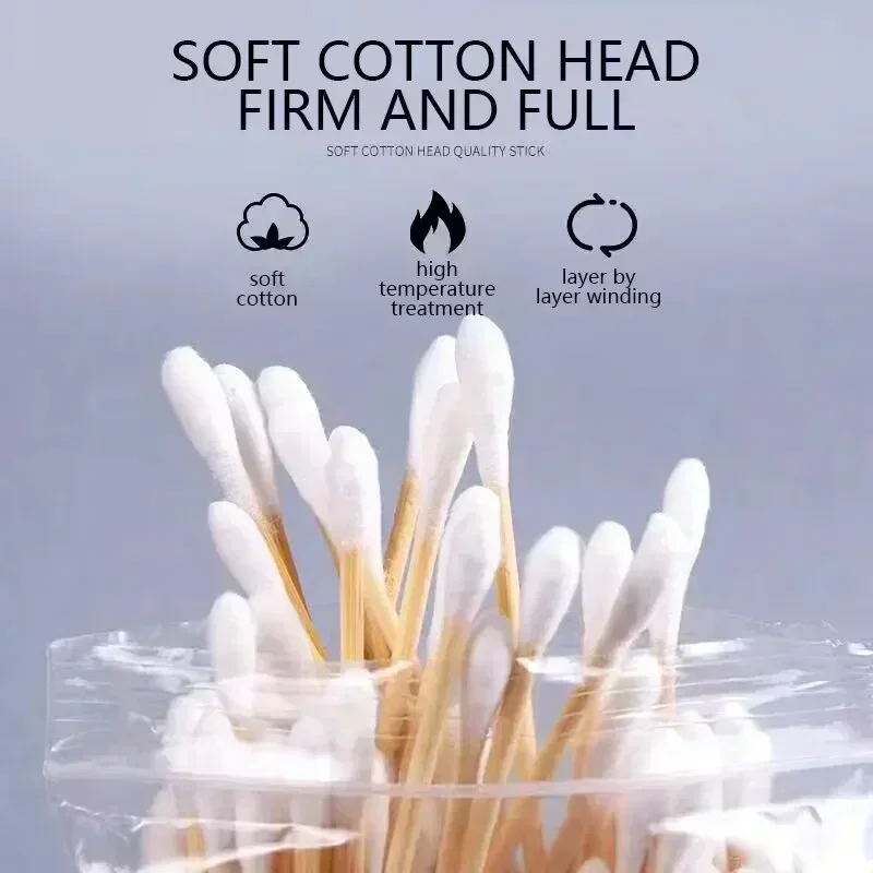 100/300/500 Pcs Bamboo Baby Cotton Swab Cleaning Of Ears Tampons Cotonete Health Beauty Cotton Swab Ear Cleaning Sticks