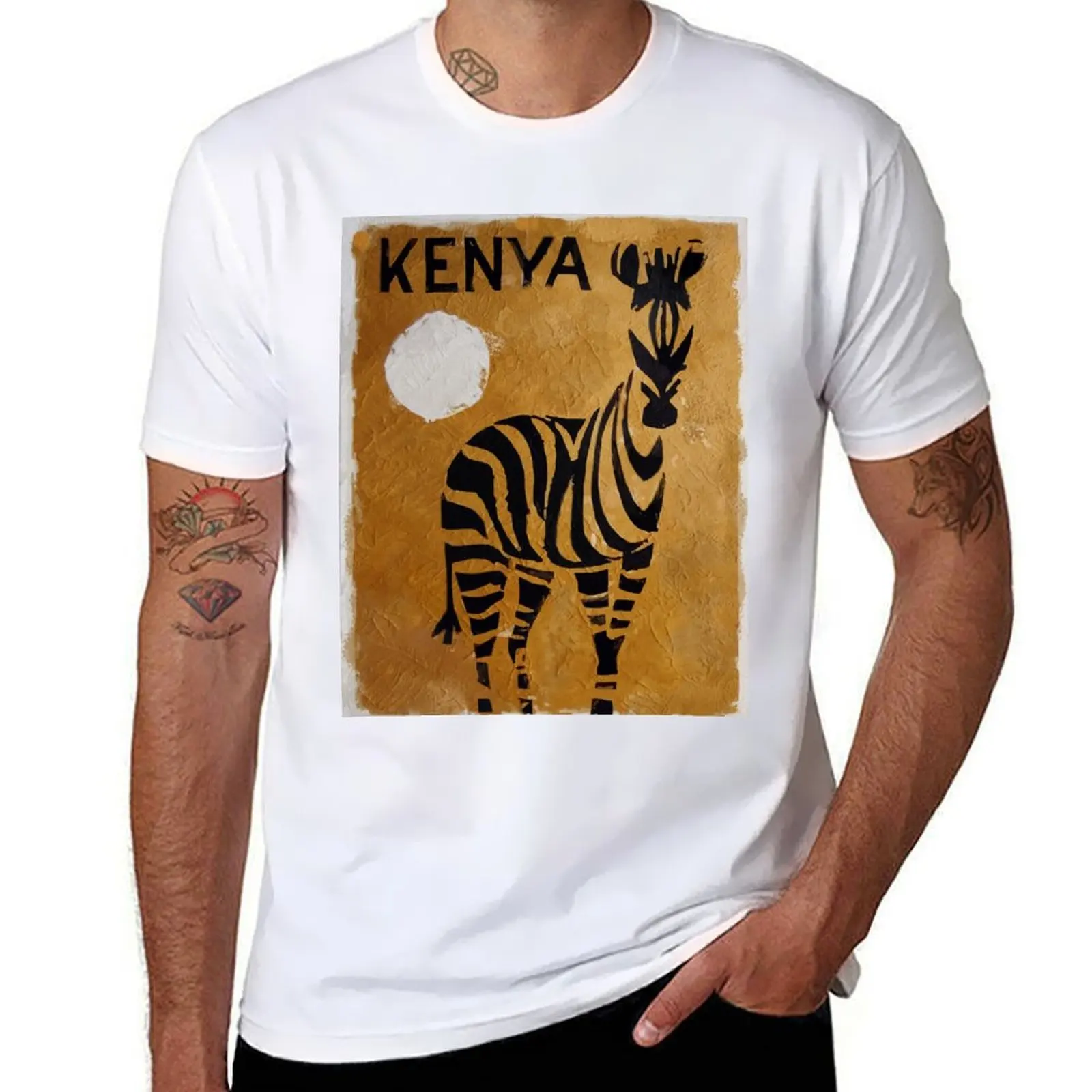 

Vintage Travel Poster Kenya T-Shirt anime t shirts for man t shirt man designer T-Shirt