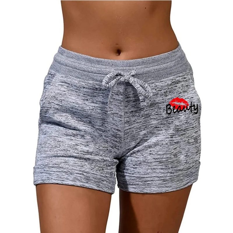 casual solid color yoga shorts 2024 fashion womens summer outdoor fitness elastic sports shorts