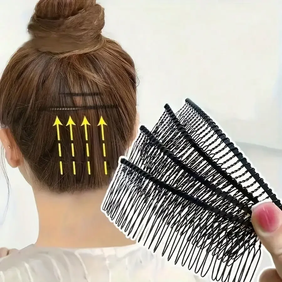 

Minimalist Alloy Hair Clip - Solid Color, Wave Design, Suitable For Tidying Up Messy Hair, Anti Slip Rectangular Hair Clip, Suit