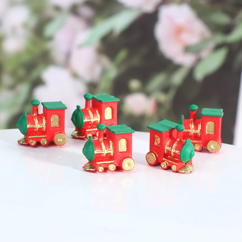 

1Pc Miniature 1/12 Scale Dollhouse Train Model Decorative Toy Small Train Set for Miniature Scene Decoration