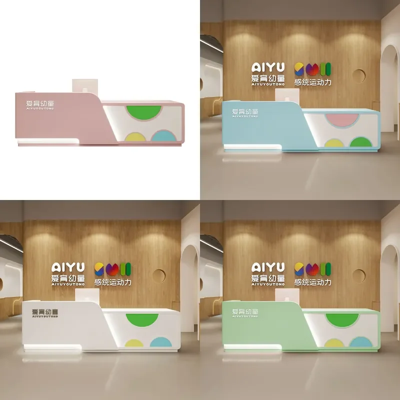 Modern Reception Desk for Beauty Salon Clinic Store Yoga Studio Bar Simple Front Counter Table Office Furniture