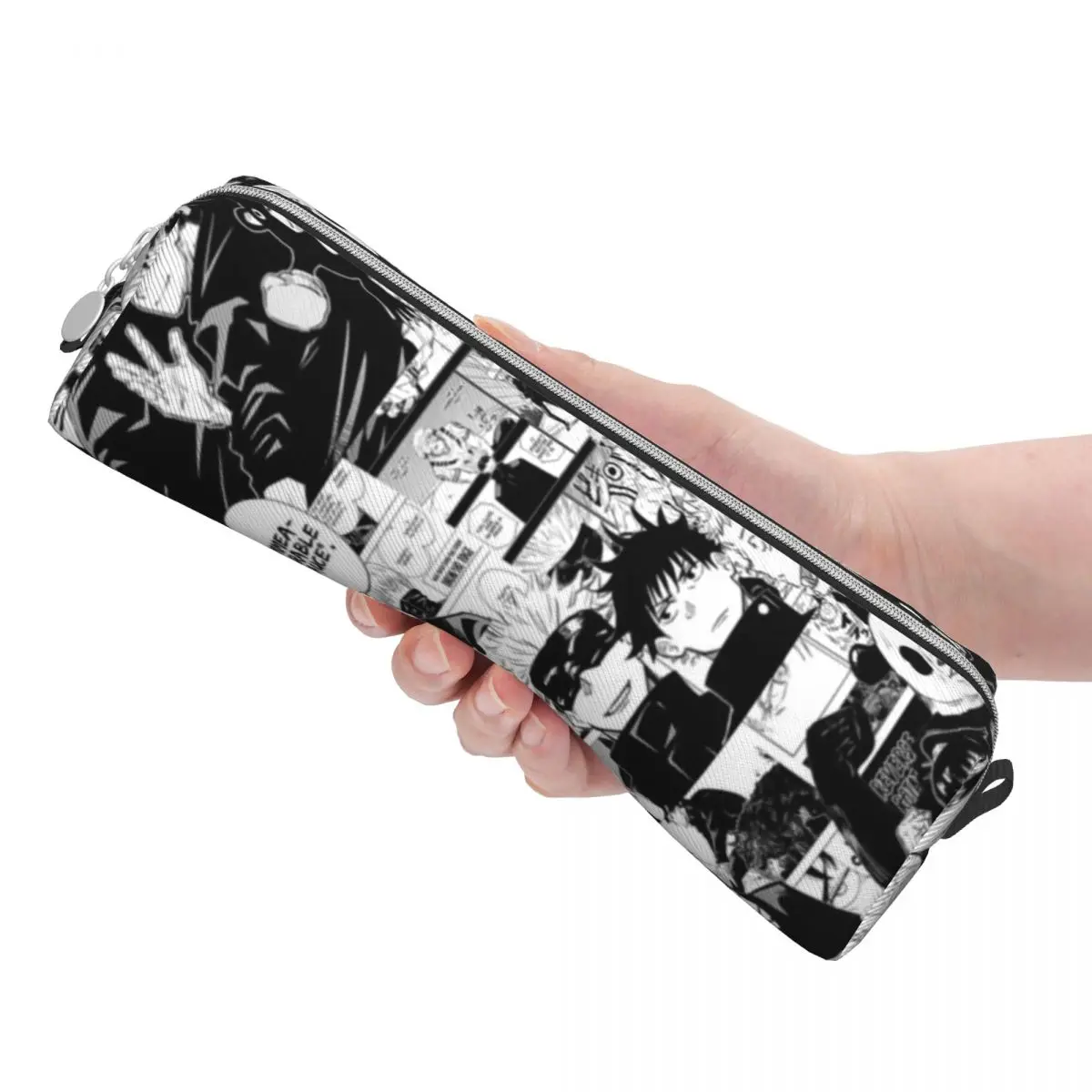 Jujutsu Kaisen Collage estuches de lápices Gojo Satoru Anime Pen Pencil Bags, útiles escolares de gran capacidad para estudiantes, estuches de lápices cosméticos