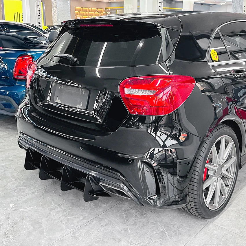 

Rear Bumper Diffuser Lip Rear Side Splitters Spoiler Lip For Mercedes-Benz A-Class W176 A45 AMG 2013-2018 Rear Bumper Protector