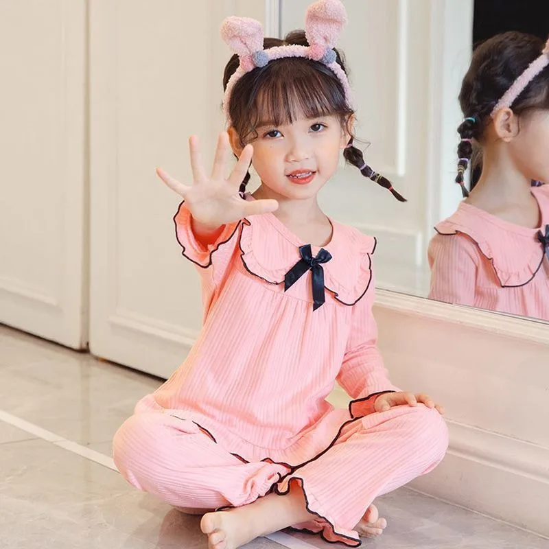 

Детские ночные рубашки принцессы, пижамные комплекты с длинными рукавами, весенне-осенняя одежда для сна для мамы и дочки, одинаковые уютные комплекты для использования в помещении и на открытом воздухе