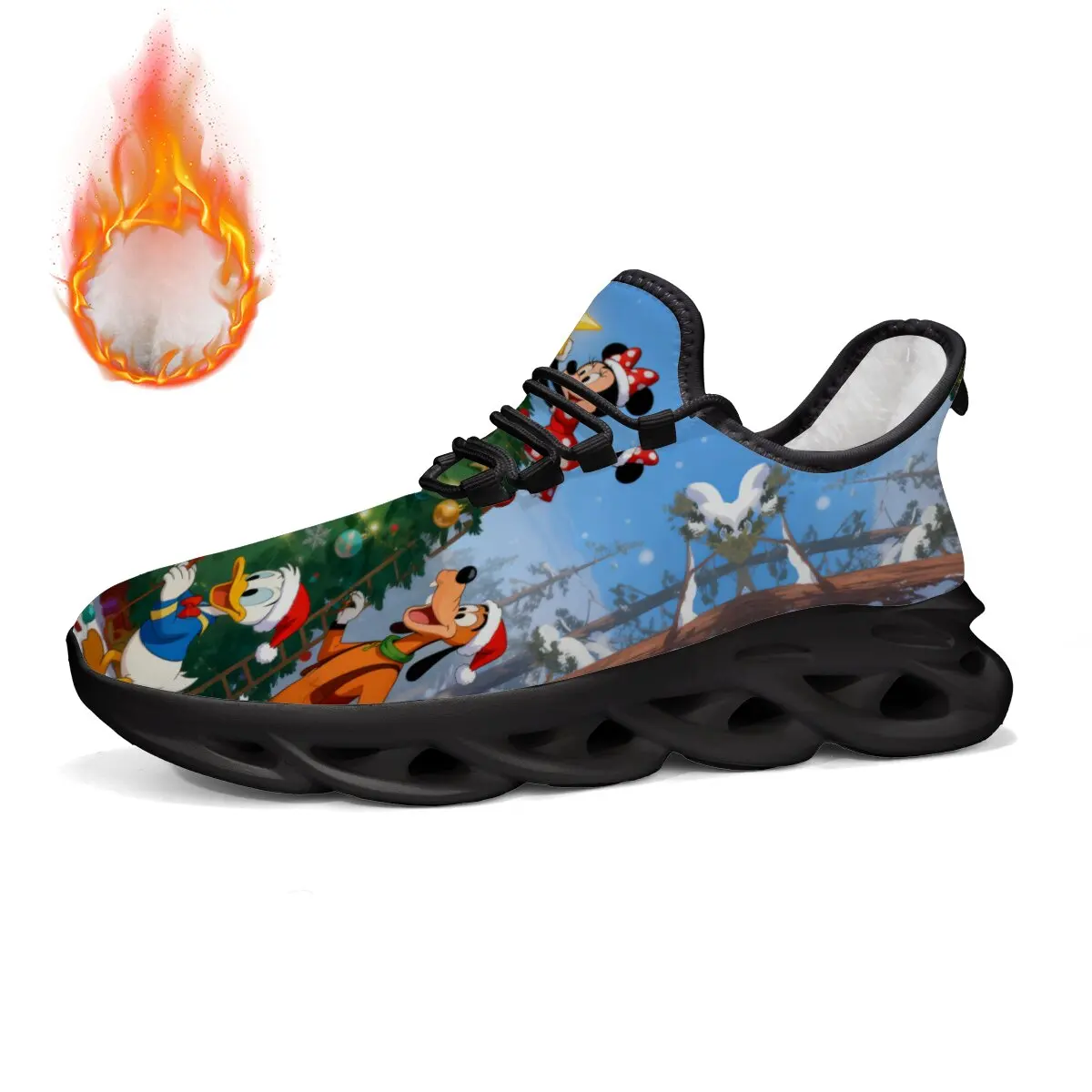 

Disney Winter Christmas Fleece-Lined Casual Sneakers Men Women Sports Running Shoes Fashion Platform Shoe Zapatillas Mujer
