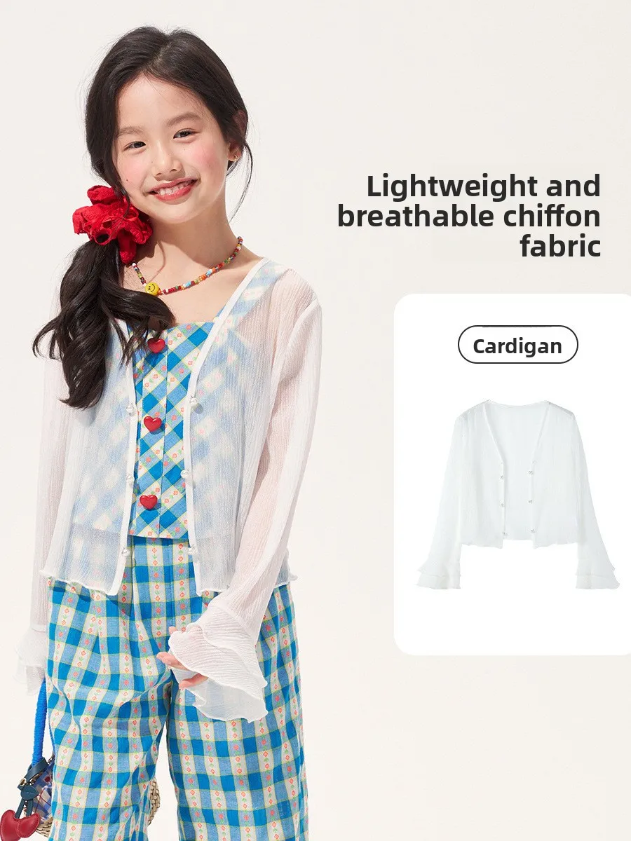 princess-yuanyuan-girls-summer-thin-shawl-cardigan-breathable-polyester-long-sleeve-soft-knitted-sweater-for-children's-clothing