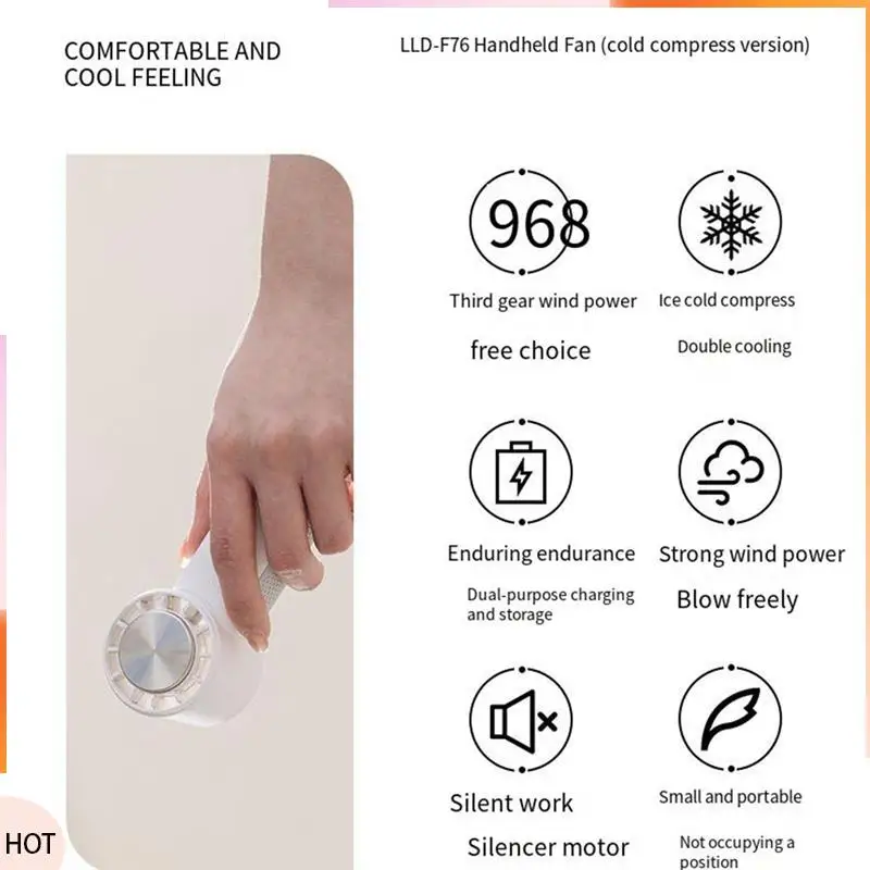 

A49Z Portable Handheld Fan Mini Air Conditioner Fan, 2000Mah USB Rechargeable