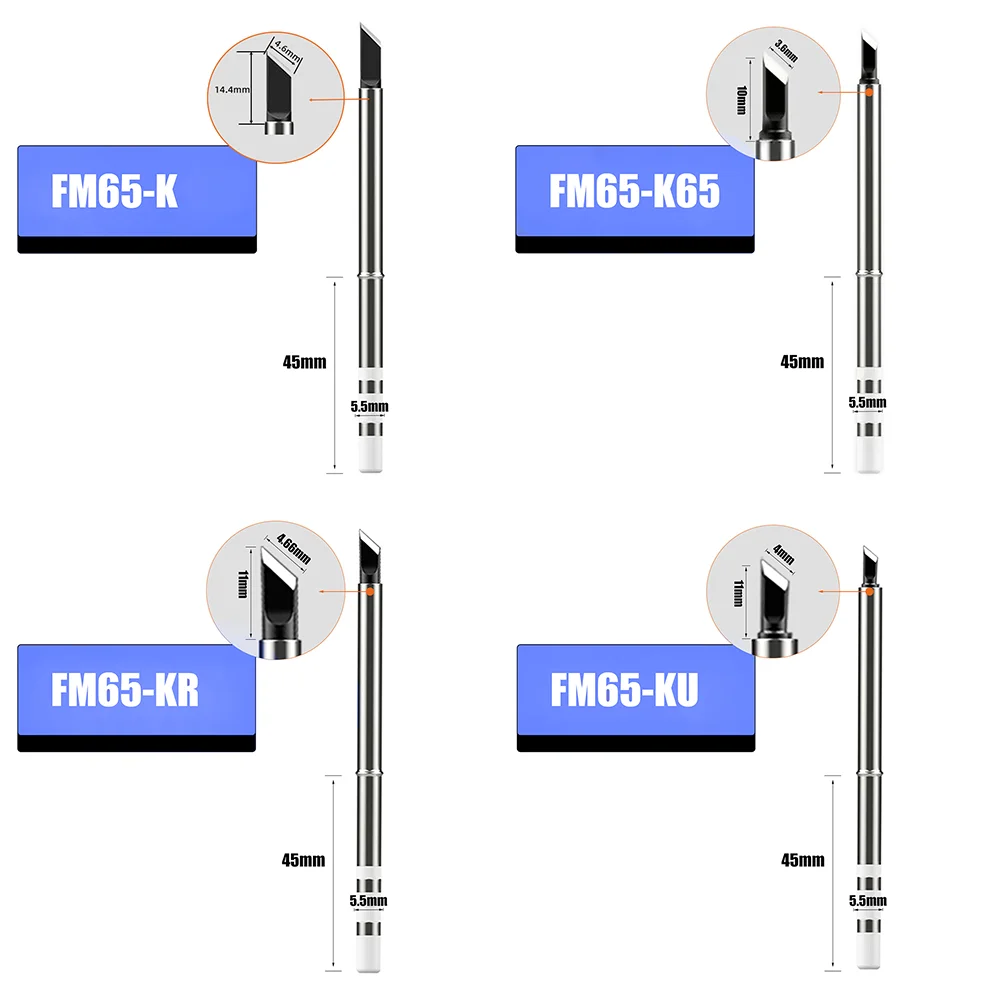 교체용 히터 납땜 다리미 팁, SH 시리즈와 호환 가능, T65 HS01 GD300 T85 SH72, FM65, T12 적용 불가