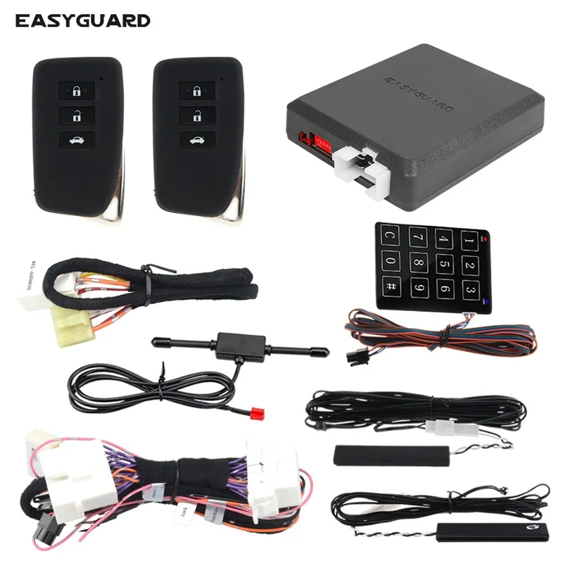 

EASYGUARD remote starter CAN BUS plug & play car alarm fit for Lexus RX200 LX570 RX300 2019 with factory start stop button