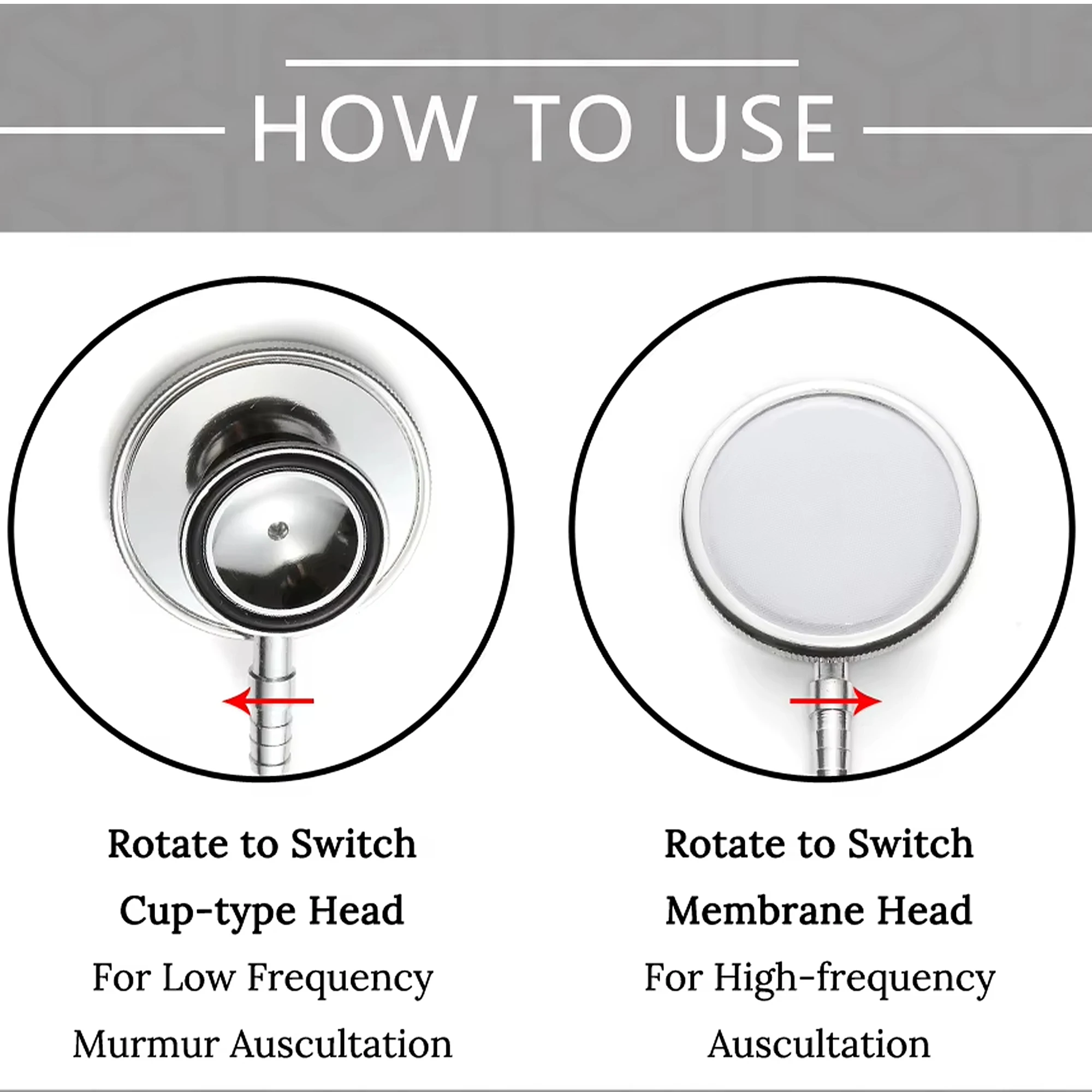 Estetoscopio de doble cabezal, dispositivo médico profesional, médico, enfermera, estetoscopio de doble cabezal, equipo médico de cardiología, veterinario para estudiantes