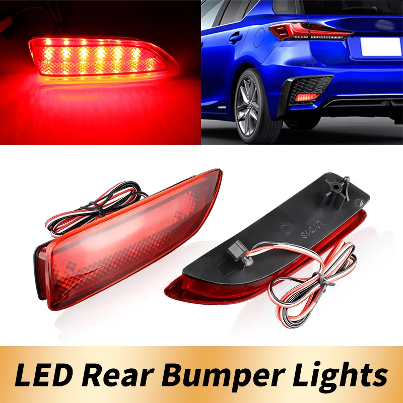 2PCS LED Reflector Rear Back Tail For Toyota Corolla/For Lexus CT200h Bumper Brake Stop Running Light Fog Lamp Car Accessories