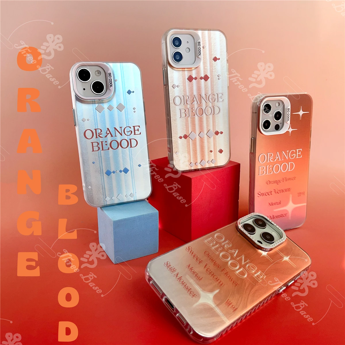 Phone Cover KPOP OrangeBlood For iPhone 16 PRO MAX 16 PLUS 15 PRO MAX 8PLUS XR XS MAX 11 Pro max 12 Pro 13Mini 13 Pro 14 Pro max