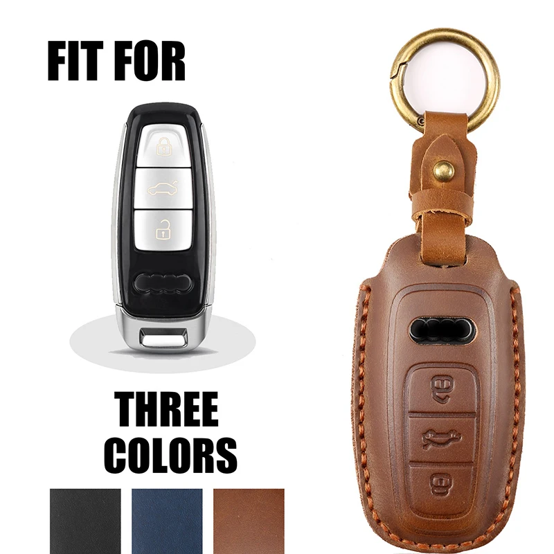 Car Remote Key Cover Case For Audi A3 A4 B9 A6 C8 A7 S7 4K A8 D5 S8 Q7 Q8 SQ8 E-tron 2018 2019 2020 2021 