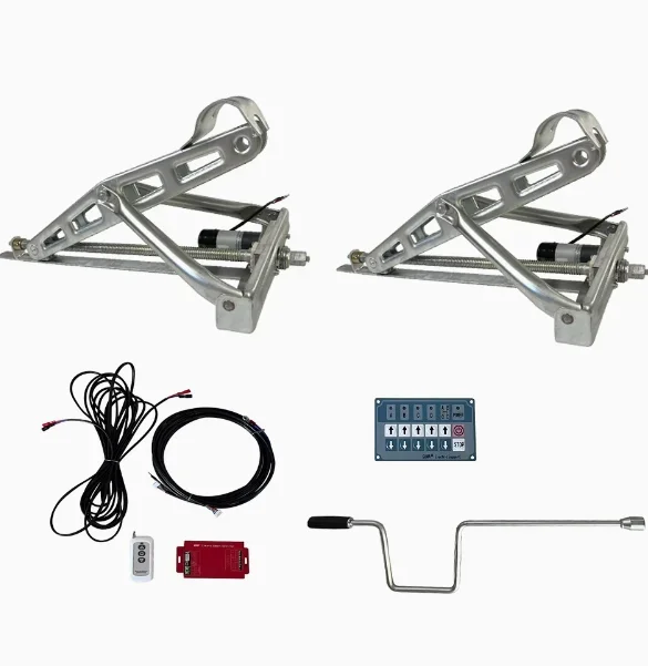 

12V Electric C-Style Stabilizer Jack Stand - Heavy-Duty RV & Caravan Trailer Support Leg With Power Drive